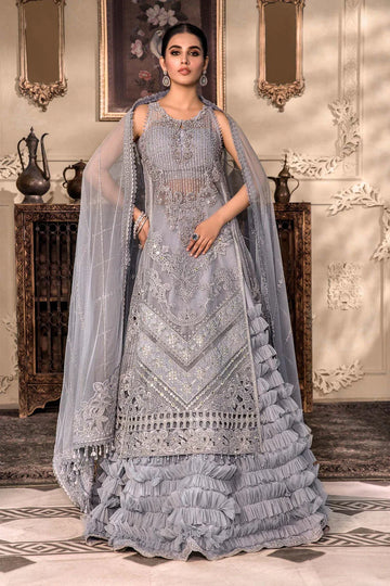 MARIA B Ice Blue BD-2603C MBROIDERED - Rang-e-Khaas