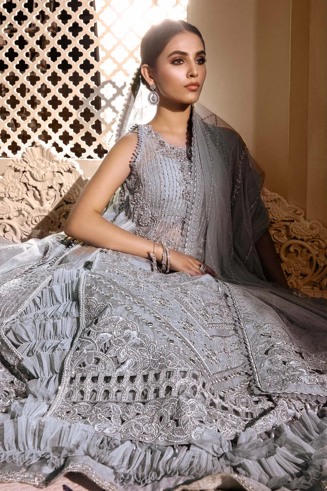 MARIA B Ice Blue BD-2603C MBROIDERED - Rang-e-Khaas