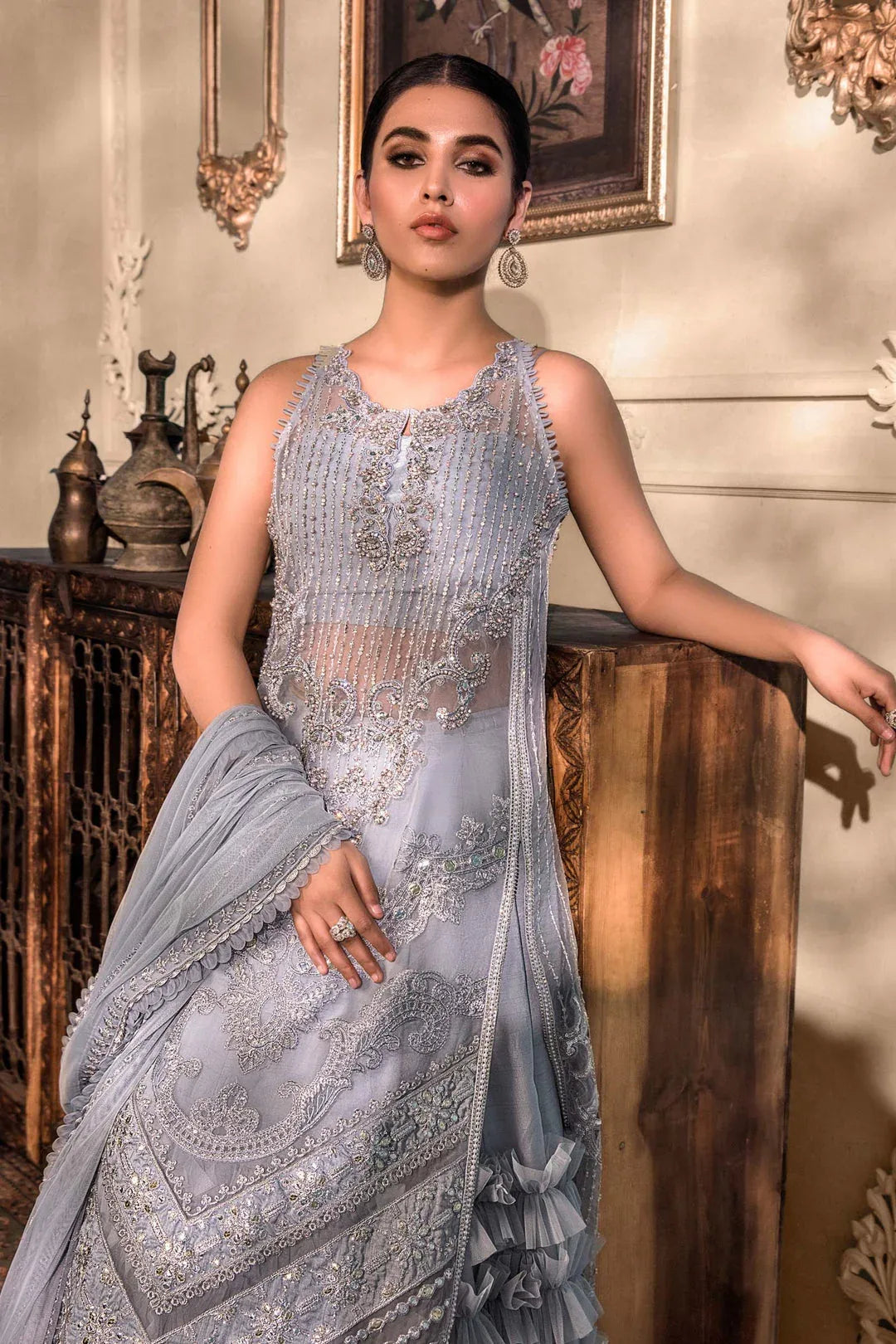 MARIA B Ice Blue BD-2603C MBROIDERED - Rang-e-Khaas