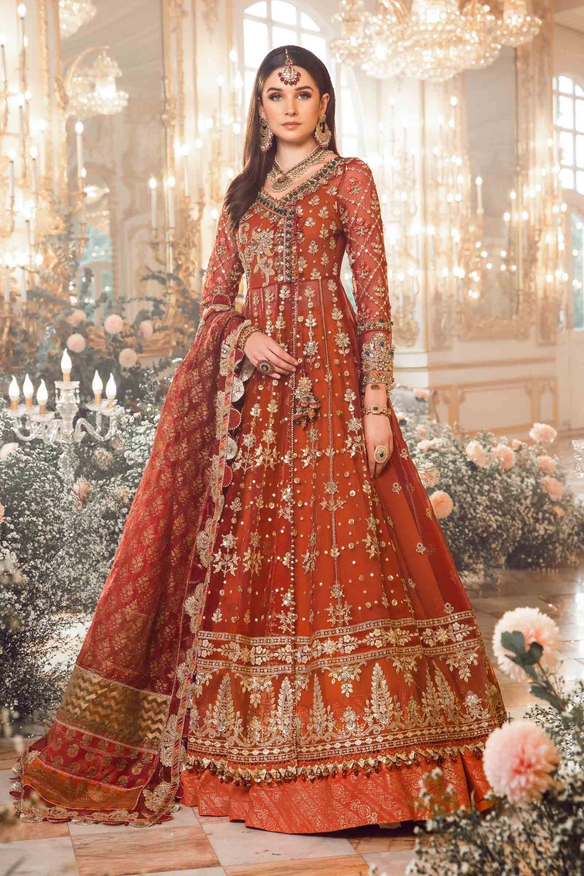 MARIA B-MBROIDERED | Maroon BD-2705 - Rang-e-Khaas