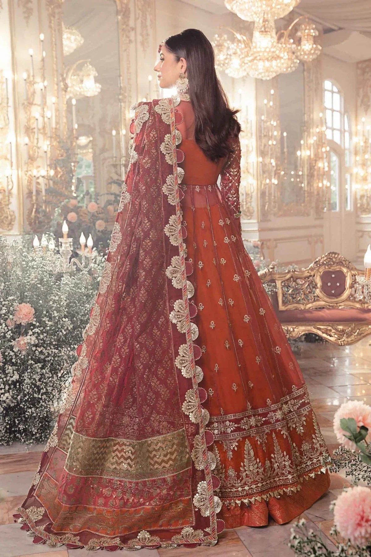 MARIA B-MBROIDERED | Maroon BD-2705 - Rang-e-Khaas