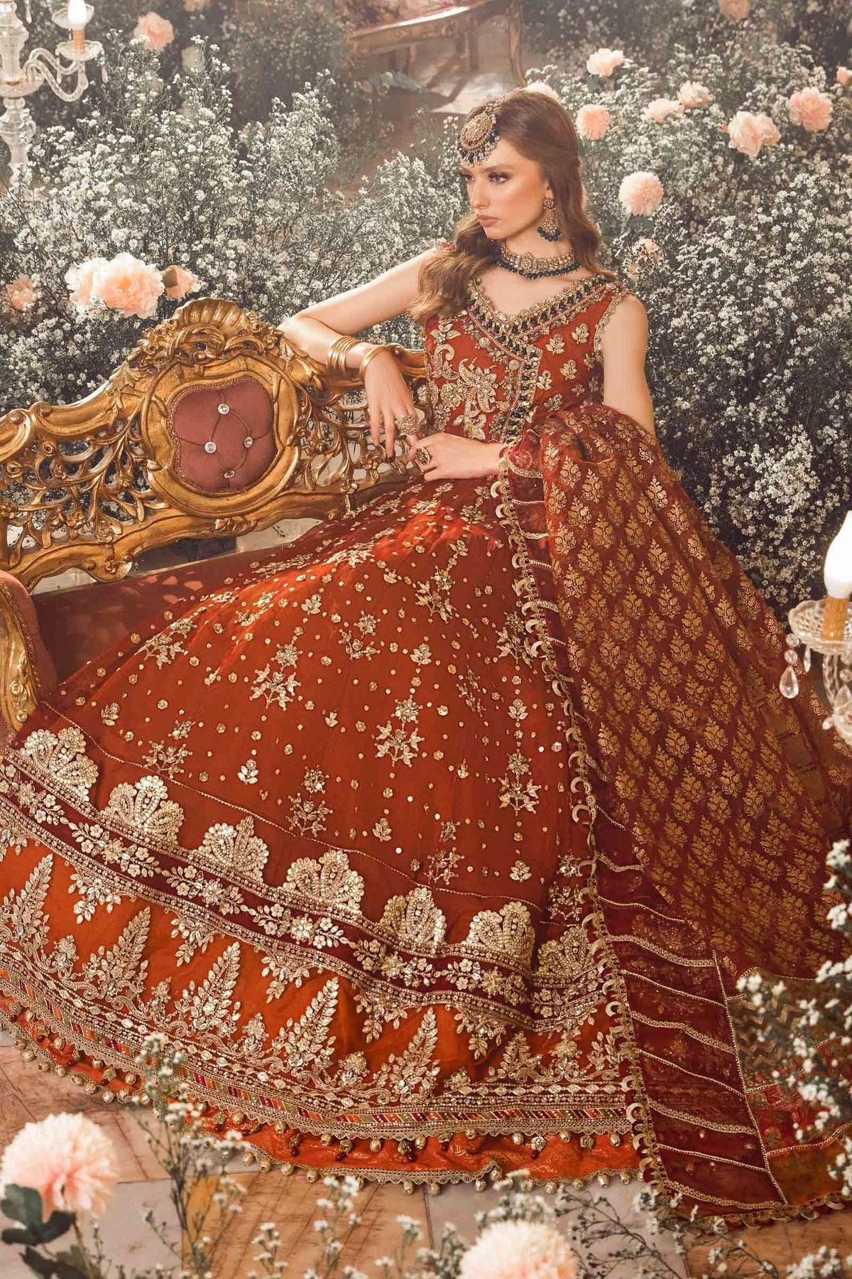 MARIA B-MBROIDERED | Maroon BD-2705 - Rang-e-Khaas