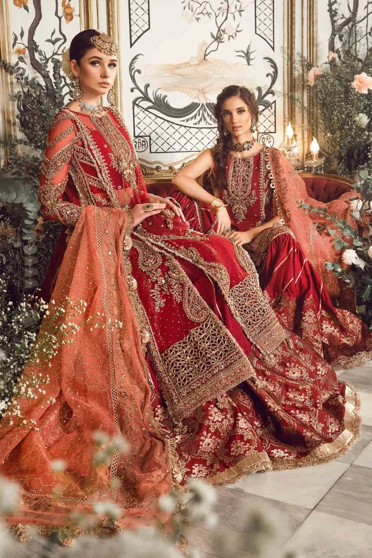 MARIA B-MBROIDERED | Maroon BD-2708 - Rang-e-Khaas