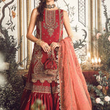 MARIA B-MBROIDERED | Maroon BD-2708 - Rang-e-Khaas