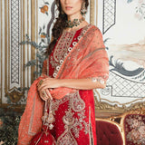 MARIA B-MBROIDERED | Maroon BD-2708 - Rang-e-Khaas