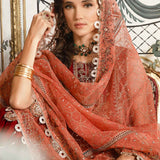 MARIA B-MBROIDERED | Maroon BD-2708 - Rang-e-Khaas