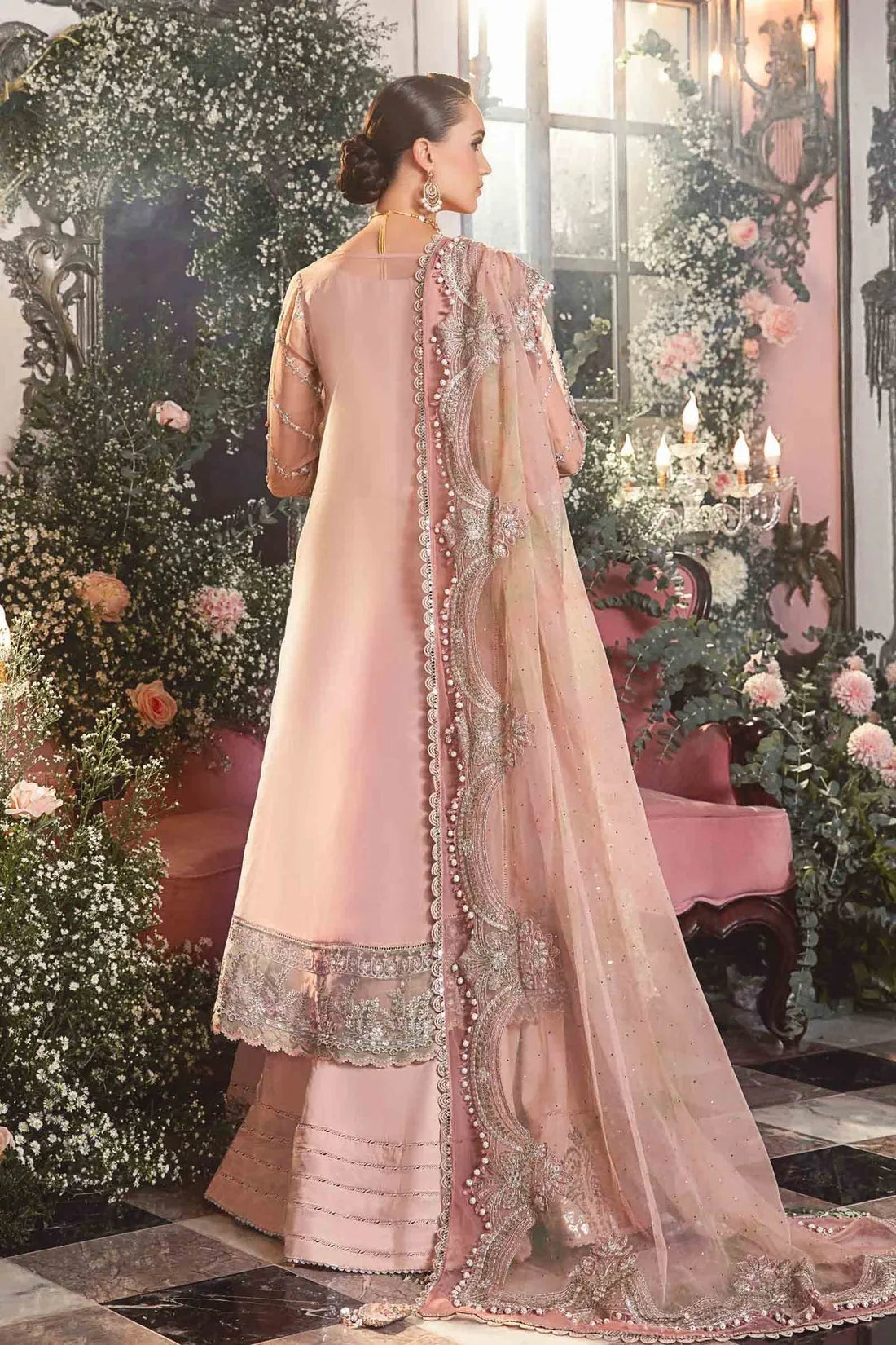 MARIA B-MBROIDERED | Pastel Pink BD-2706 - Rang-e-Khaas