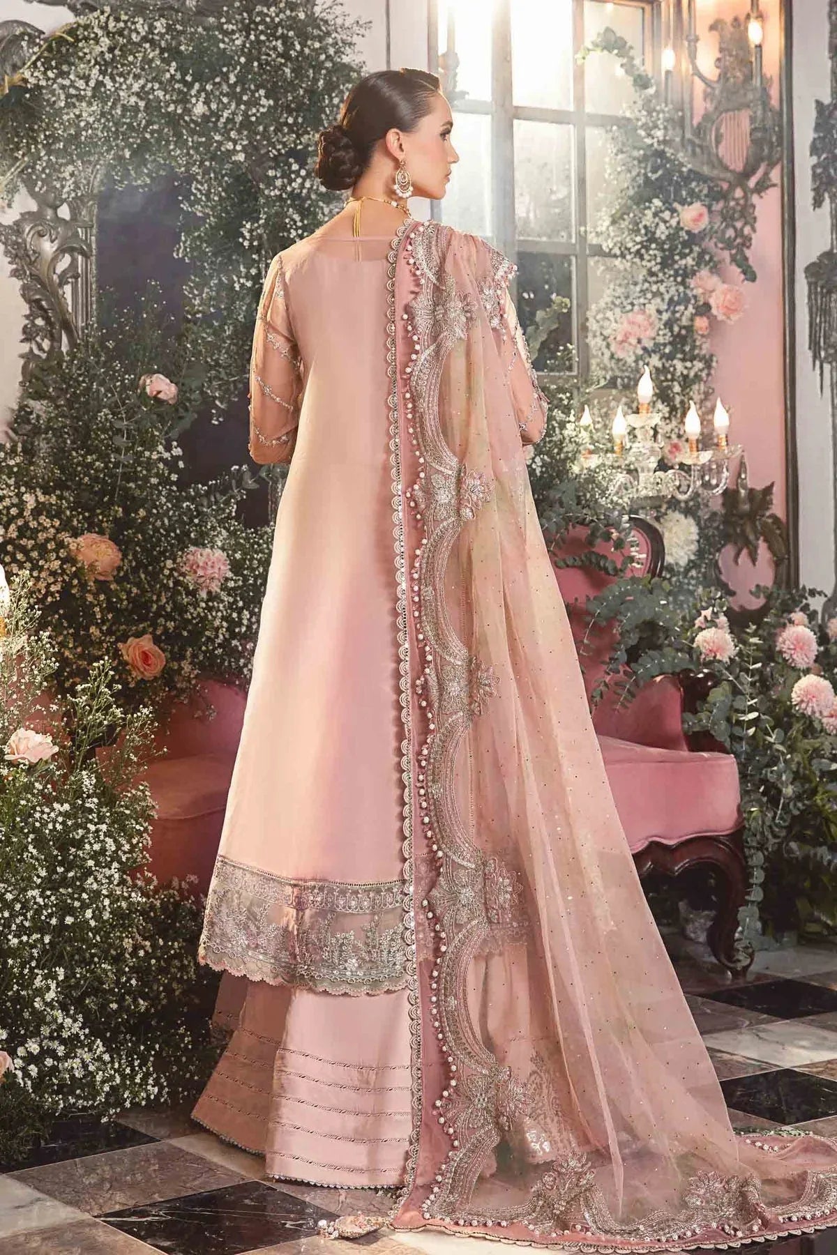 MARIA B-MBROIDERED | Pastel Pink BD-2706 - Rang-e-Khaas