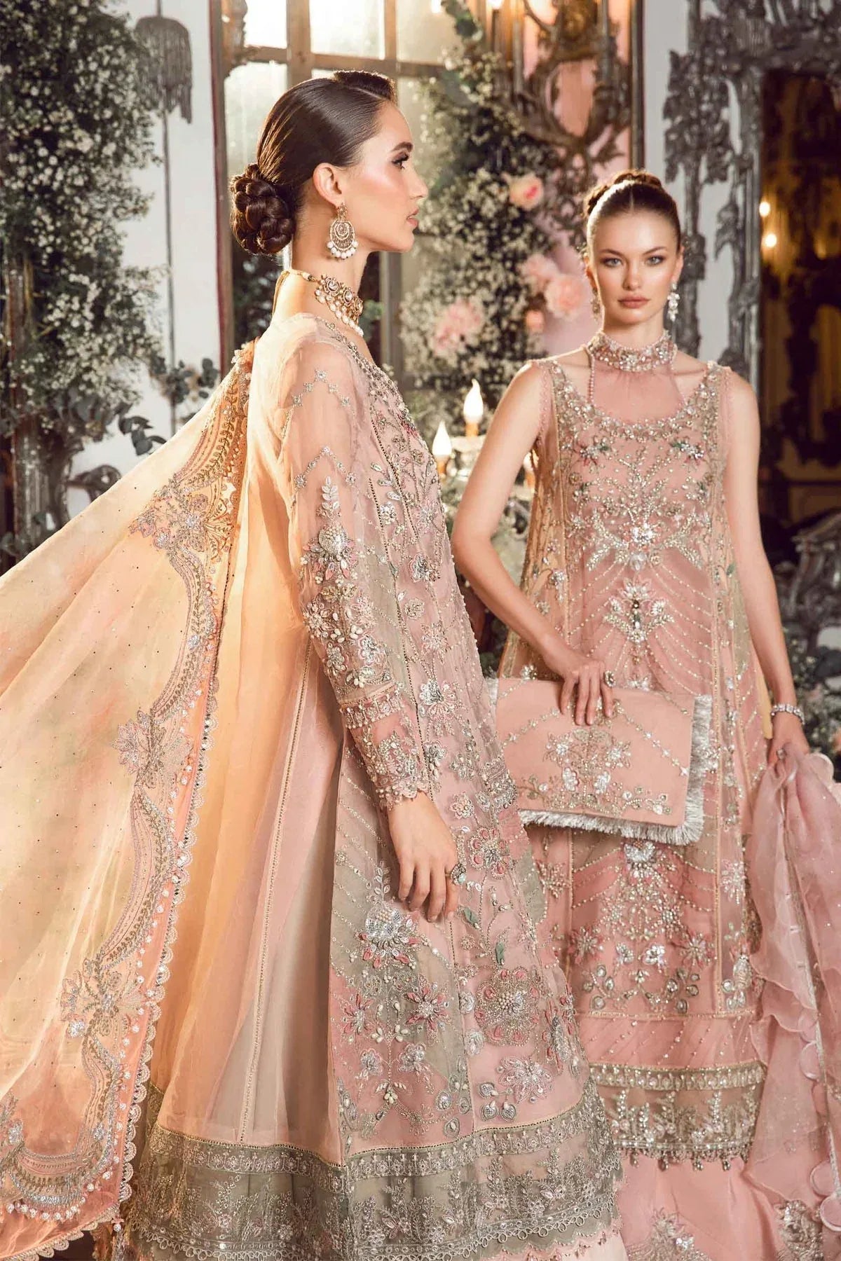 MARIA B-MBROIDERED | Pastel Pink BD-2706 - Rang-e-Khaas