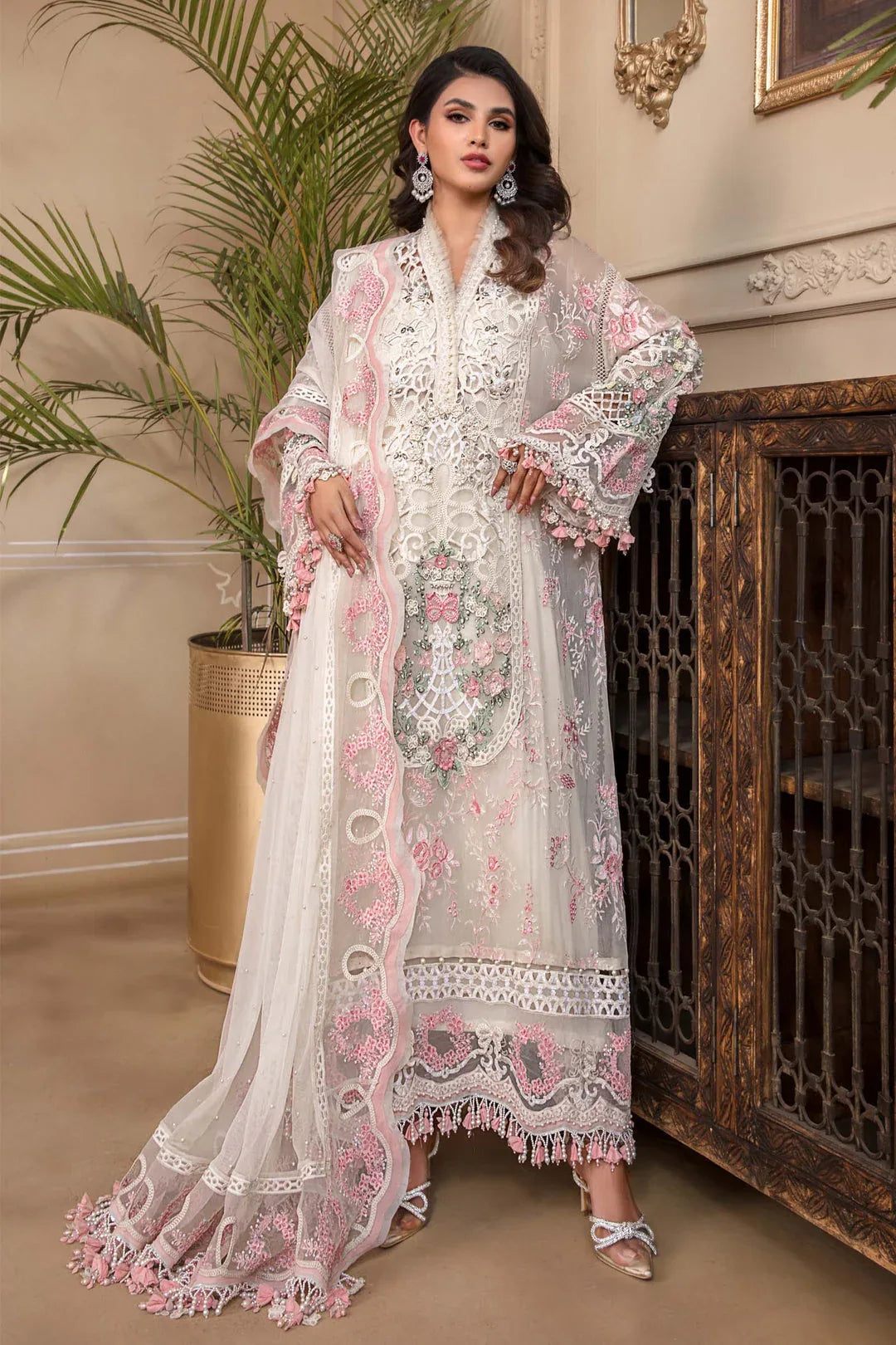 MARIA B Off White BD-2604 MBROIDERED - Rang-e-Khaas