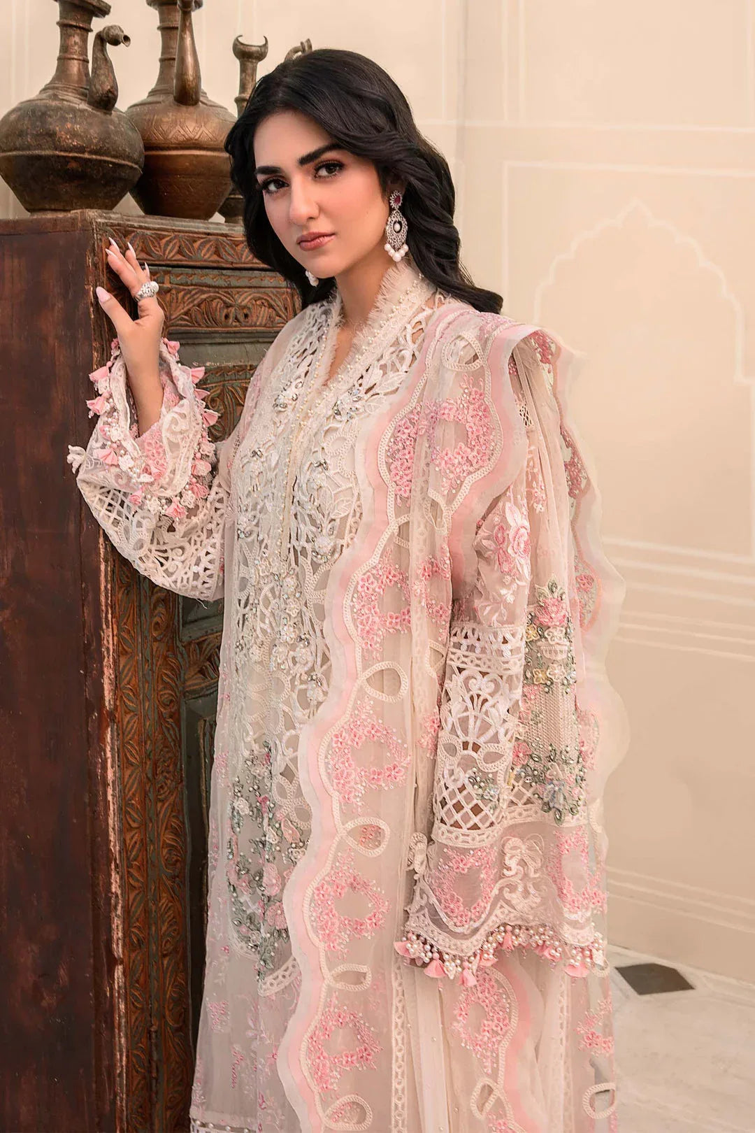MARIA B Off White BD-2604 MBROIDERED - Rang-e-Khaas