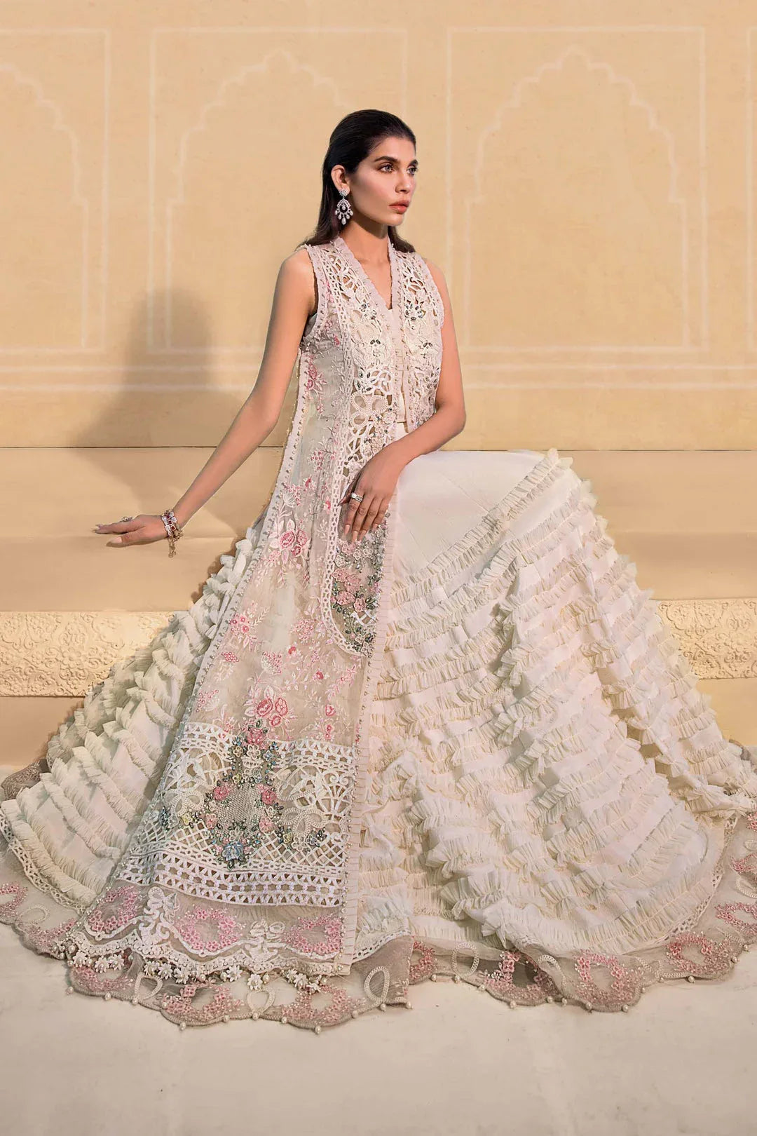 MARIA B Off White BD-2604 MBROIDERED - Rang-e-Khaas