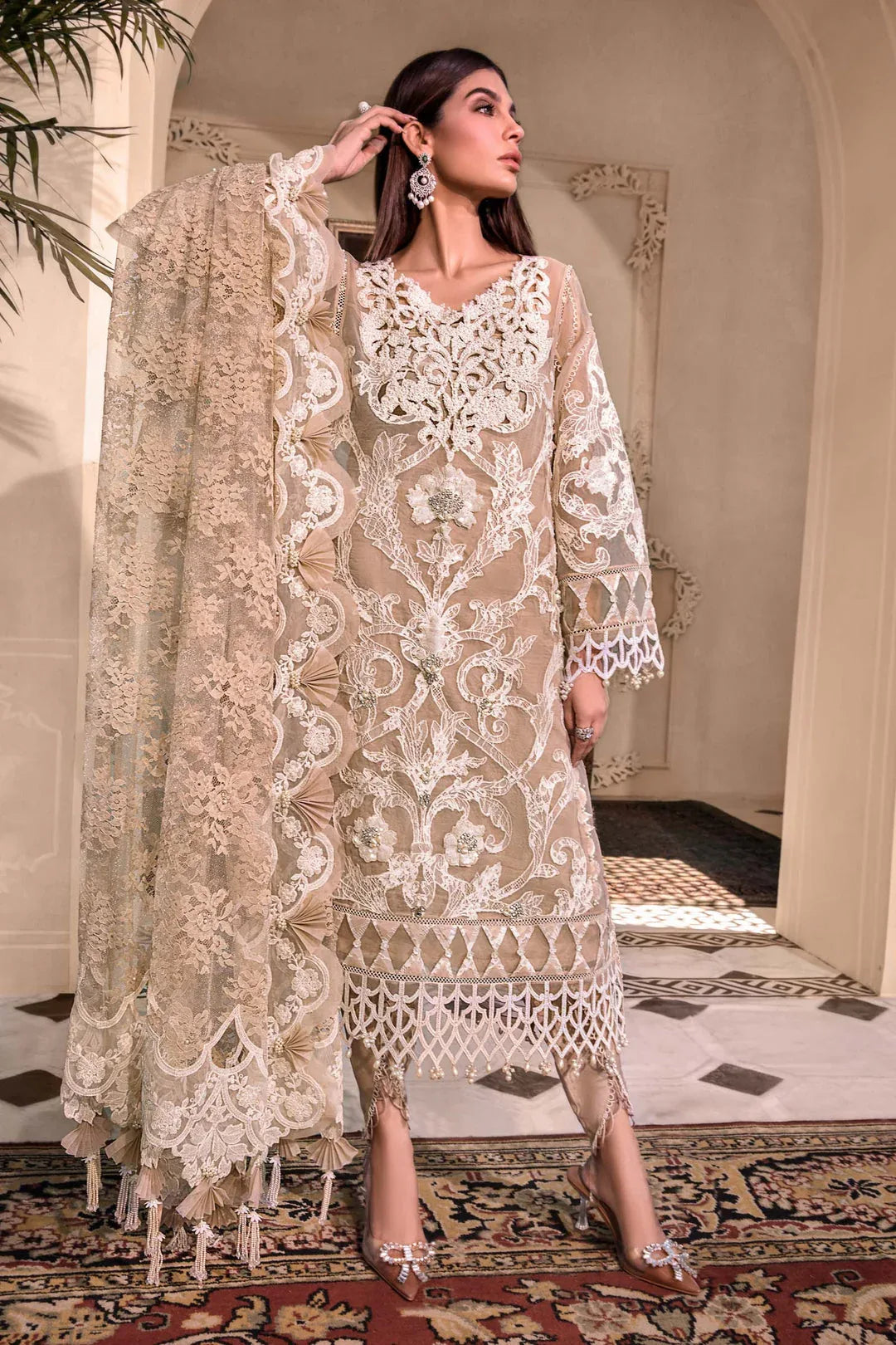 MARIA B Pink BD-2608 UNSTITCHED MBROIDERED - Rang-e-Khaas