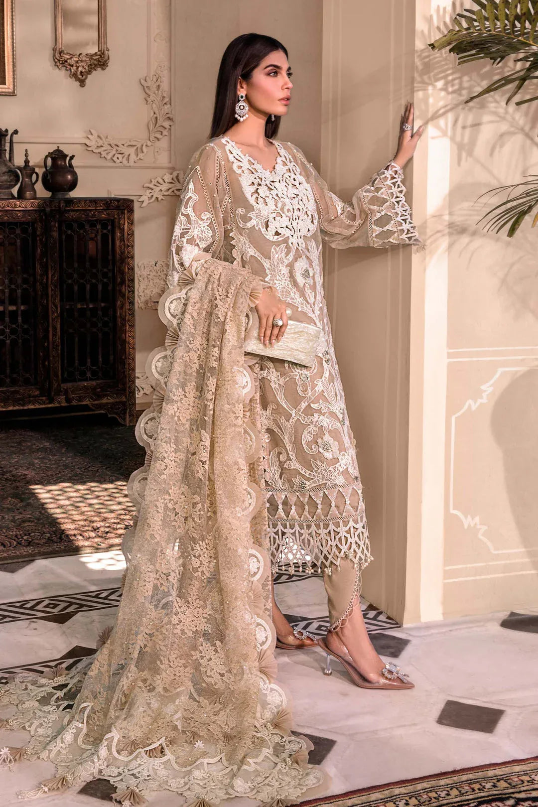 MARIA B Pink BD-2608 UNSTITCHED MBROIDERED - Rang-e-Khaas