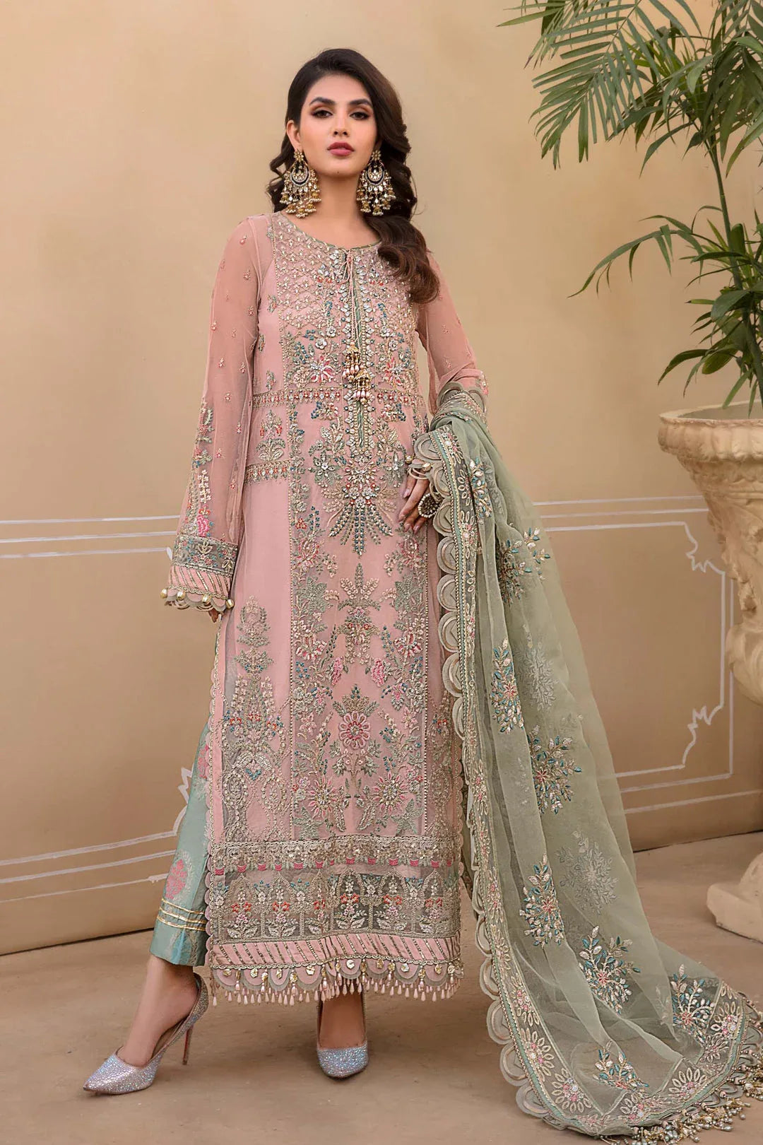 MARIA B Sea Green BD-2607 MBROIDERED - Rang-e-Khaas