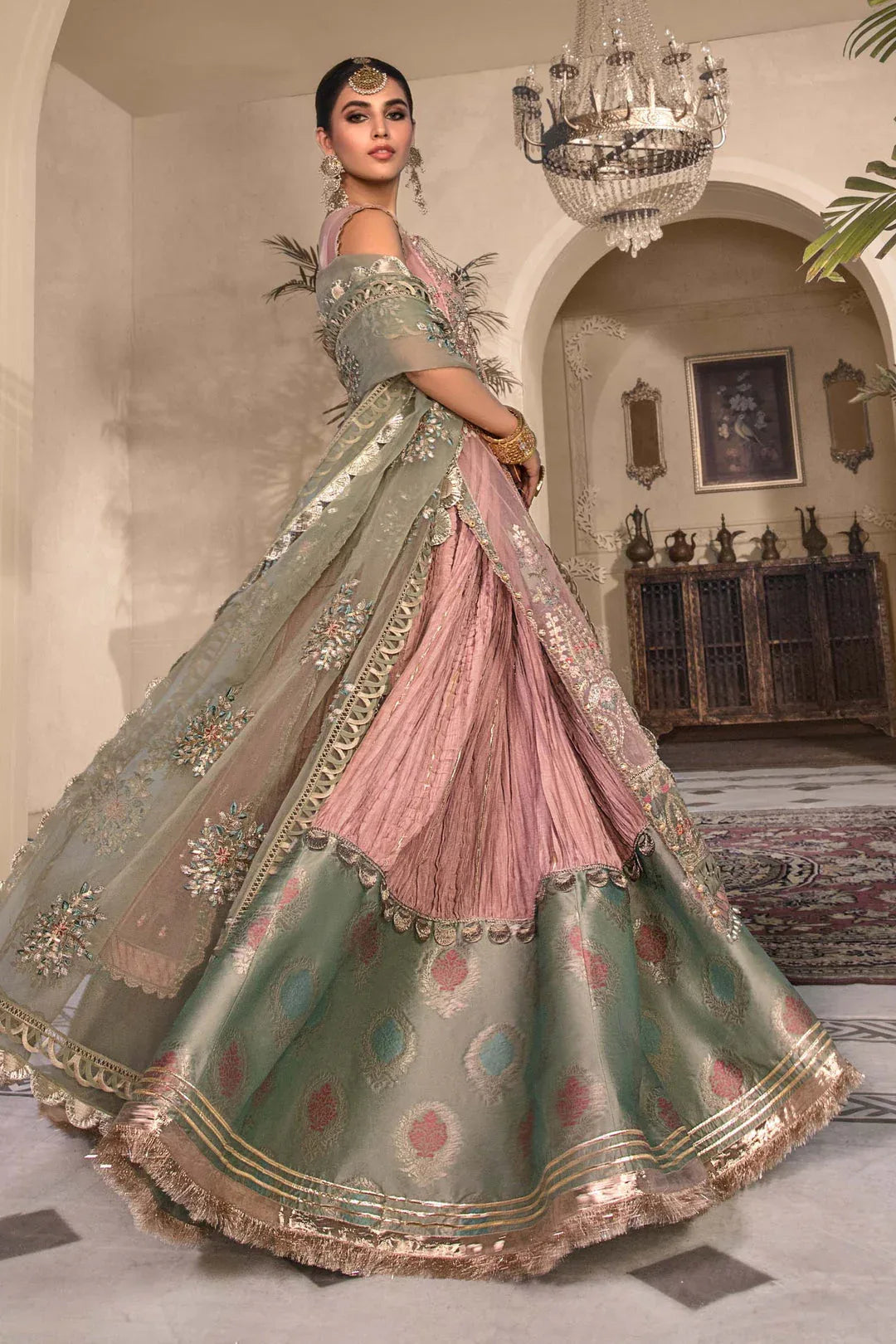 MARIA B Sea Green BD-2607 MBROIDERED - Rang-e-Khaas