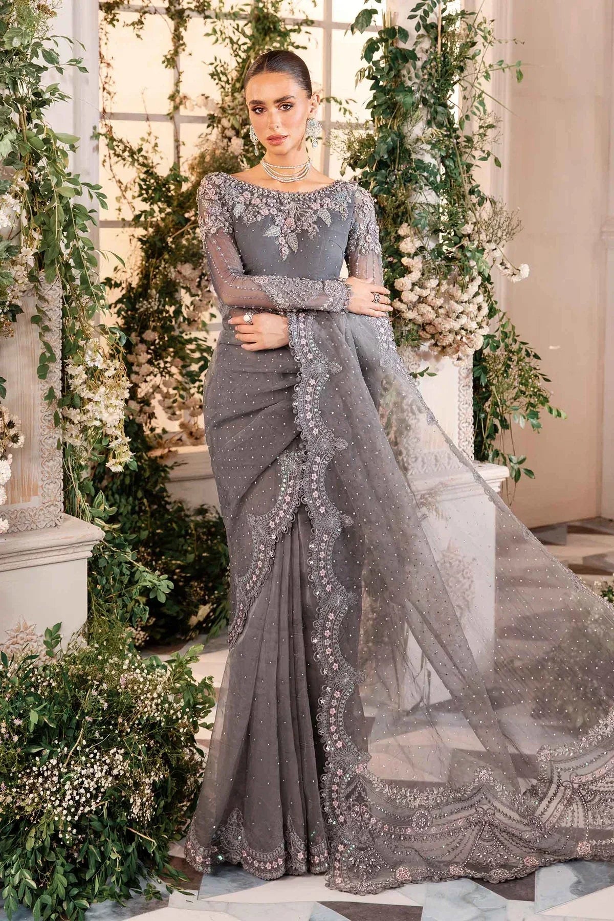 MARIA B__3 Piece Embroidered Organza Suit | BD-2902 - Rang-e-Khaas