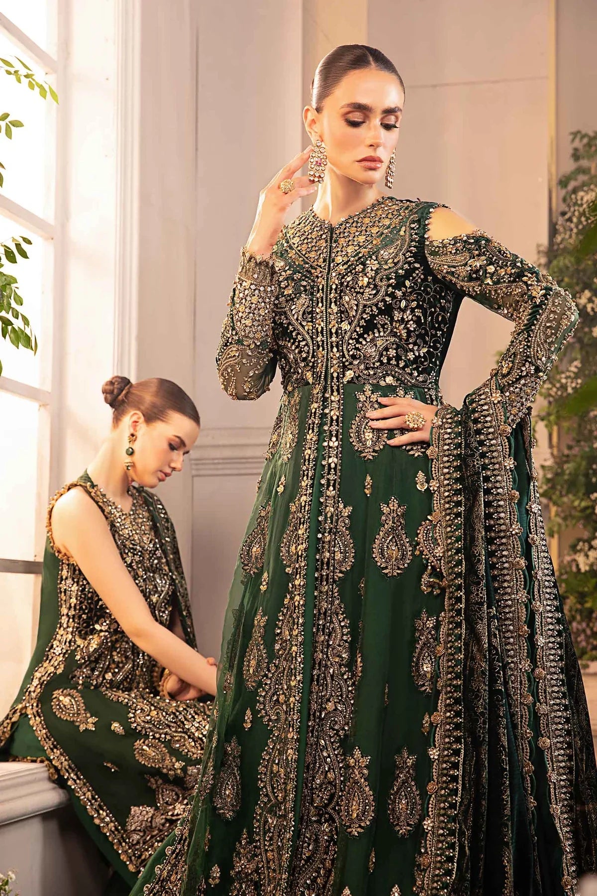 MARIA B__3 Piece Embroidered Organza Suit | BD-2904 - Rang-e-Khaas