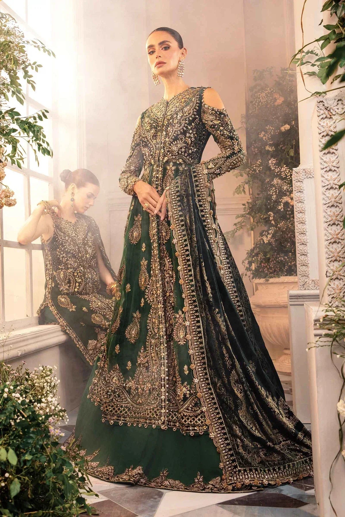 MARIA B__3 Piece Embroidered Organza Suit | BD-2904 - Rang-e-Khaas