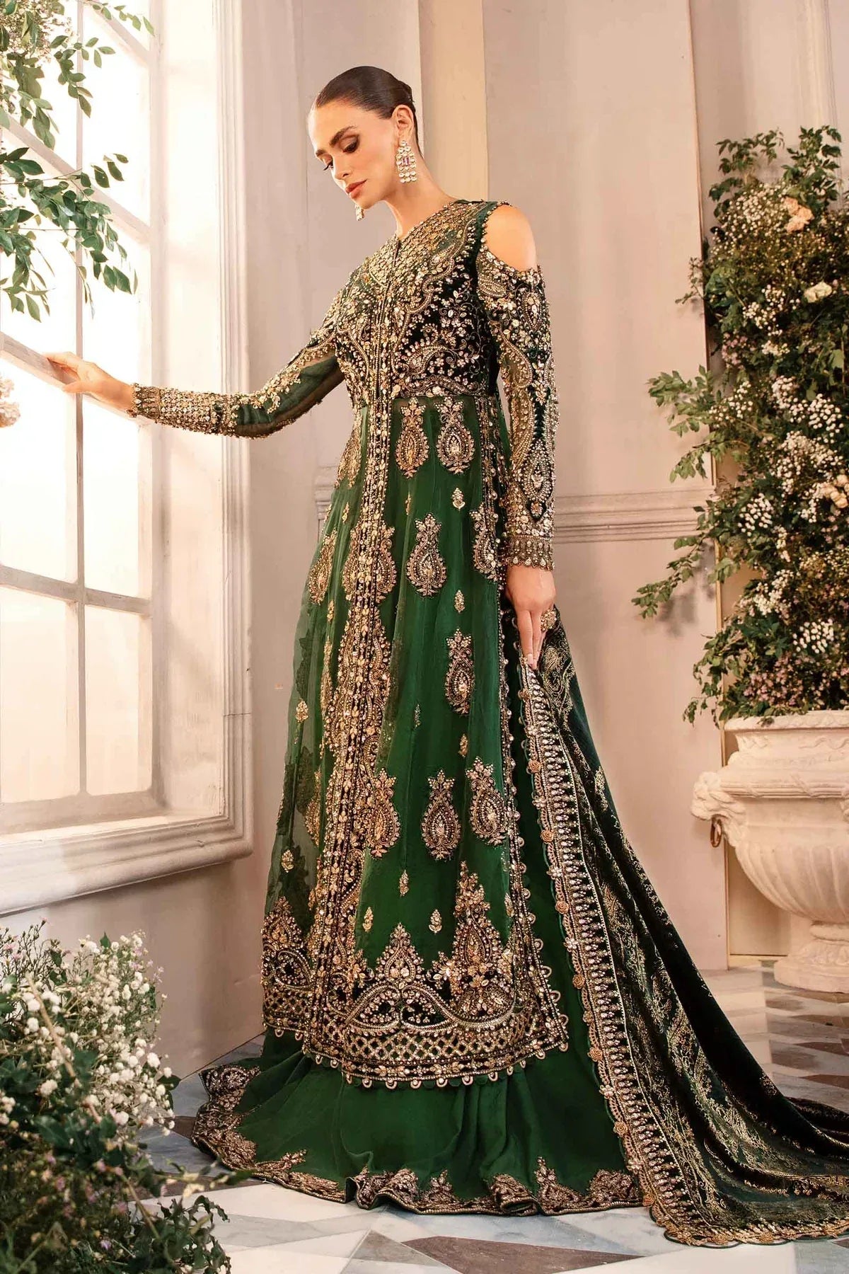 MARIA B__3 Piece Embroidered Organza Suit | BD-2904 - Rang-e-Khaas