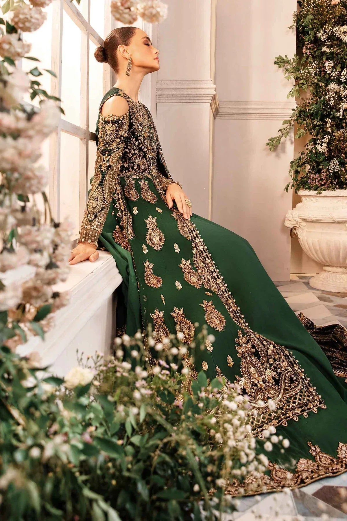 MARIA B__3 Piece Embroidered Organza Suit | BD-2904 - Rang-e-Khaas