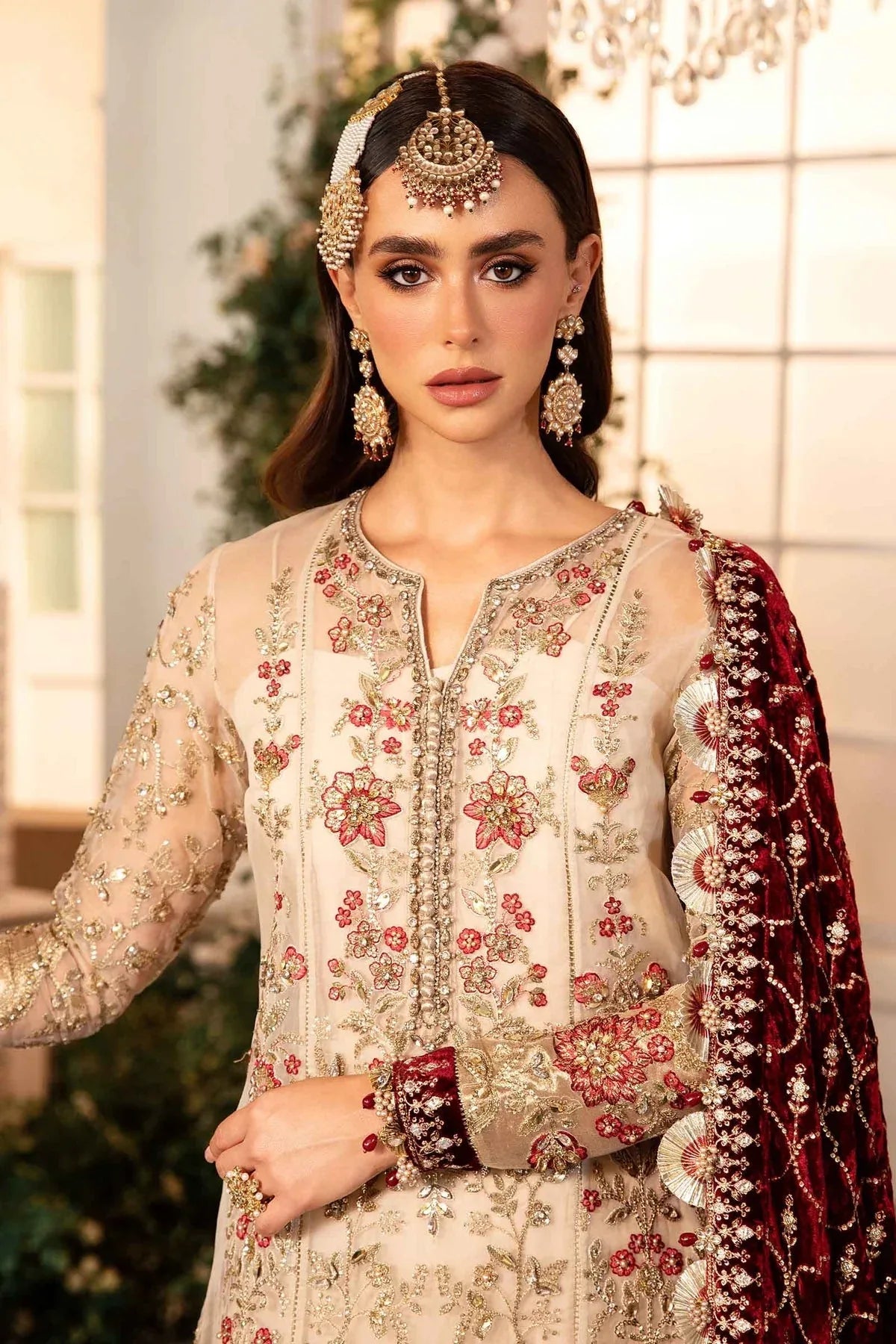 MARIA B__3 Piece Embroidered Organza Suit | BD-2905 - Rang-e-Khaas