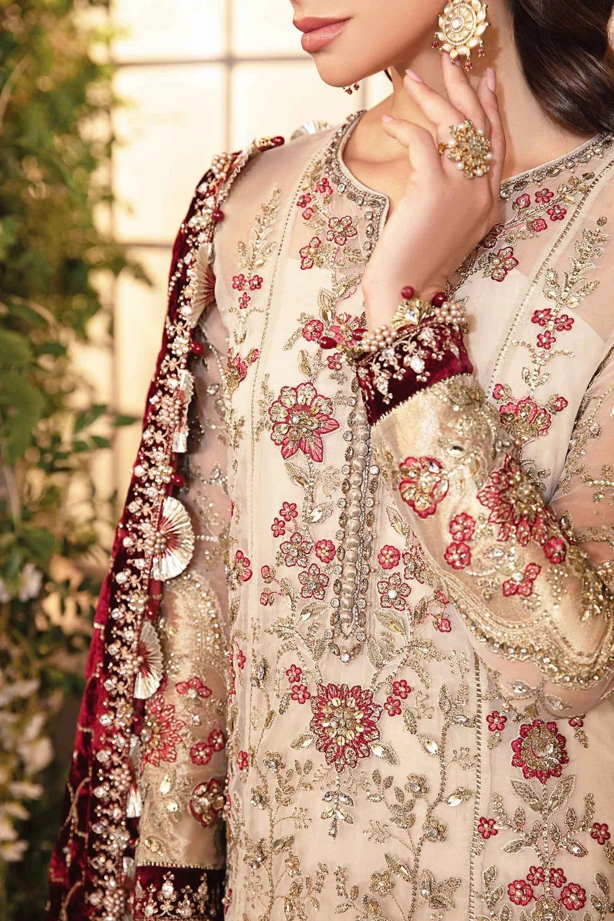 MARIA B__3 Piece Embroidered Organza Suit | BD-2905 - Rang-e-Khaas