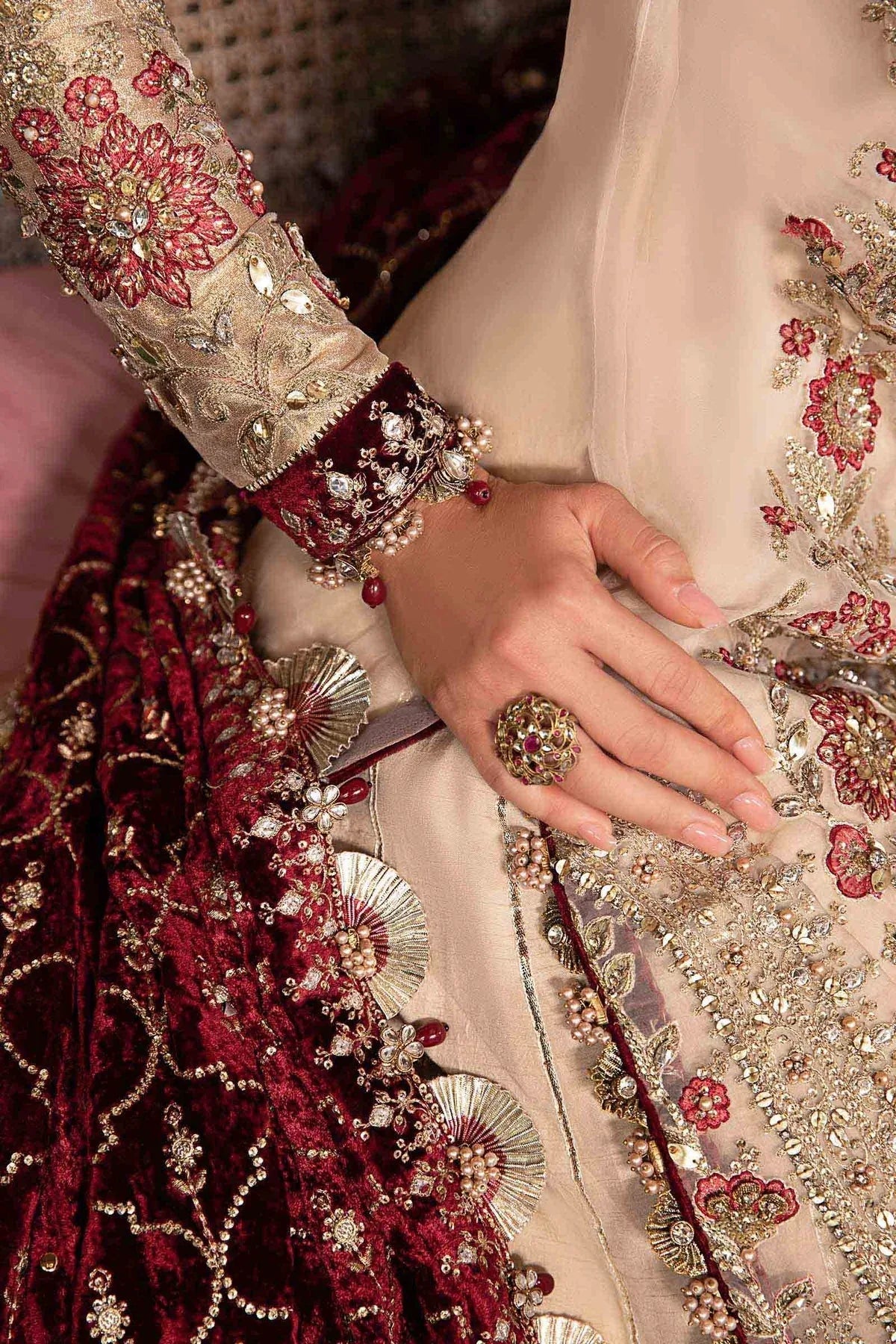 MARIA B__3 Piece Embroidered Organza Suit | BD-2905 - Rang-e-Khaas