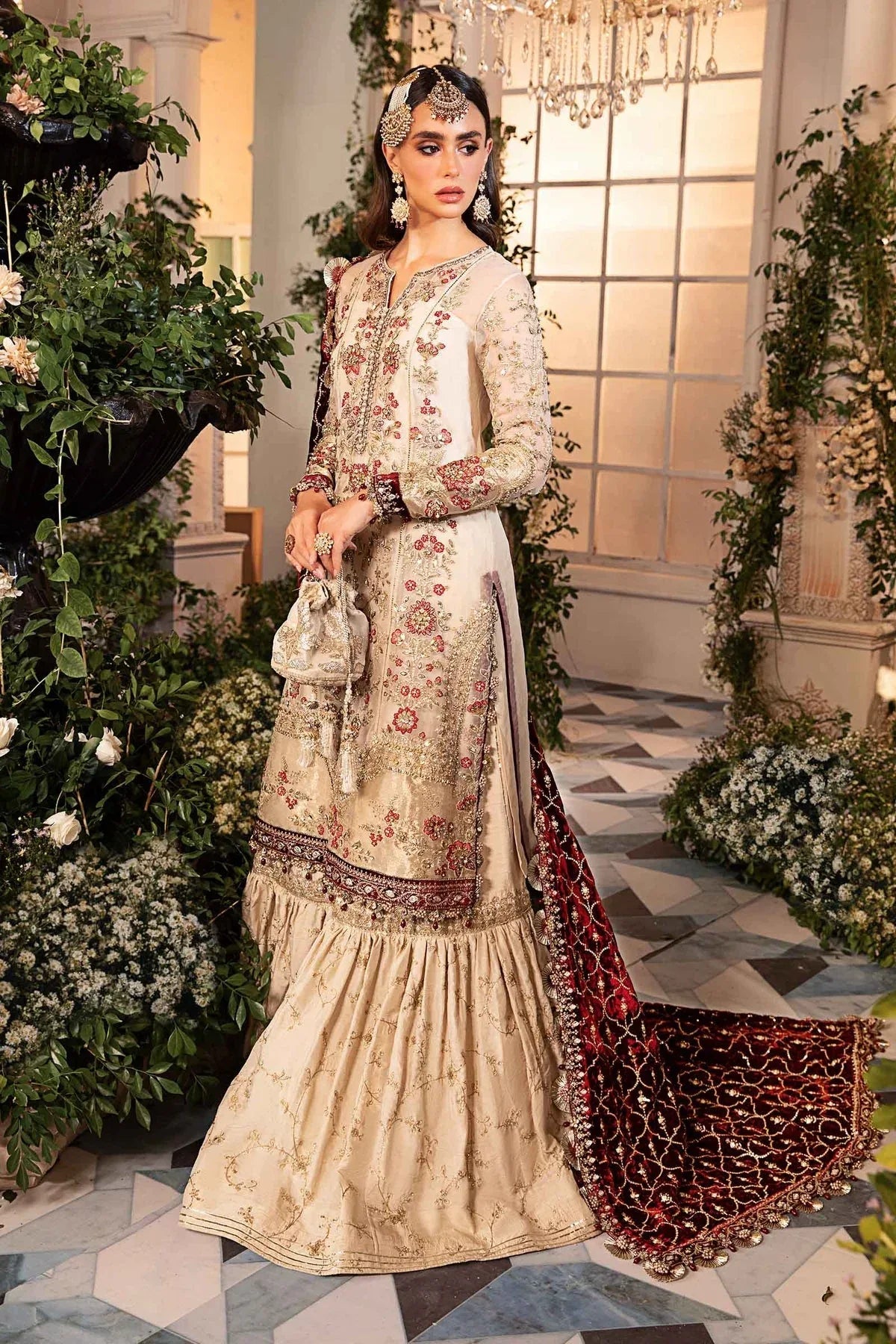 MARIA B__3 Piece Embroidered Organza Suit | BD-2905 - Rang-e-Khaas