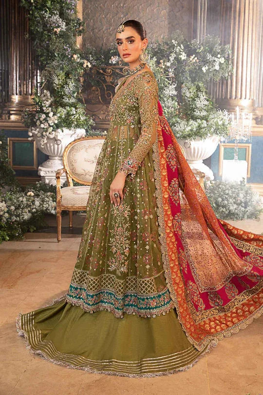 MARIA B__3 Piece Embroidered Organza Suit | BD-2906 - Rang-e-Khaas