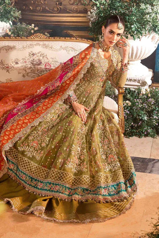 MARIA B__3 Piece Embroidered Organza Suit | BD-2906 - Rang-e-Khaas