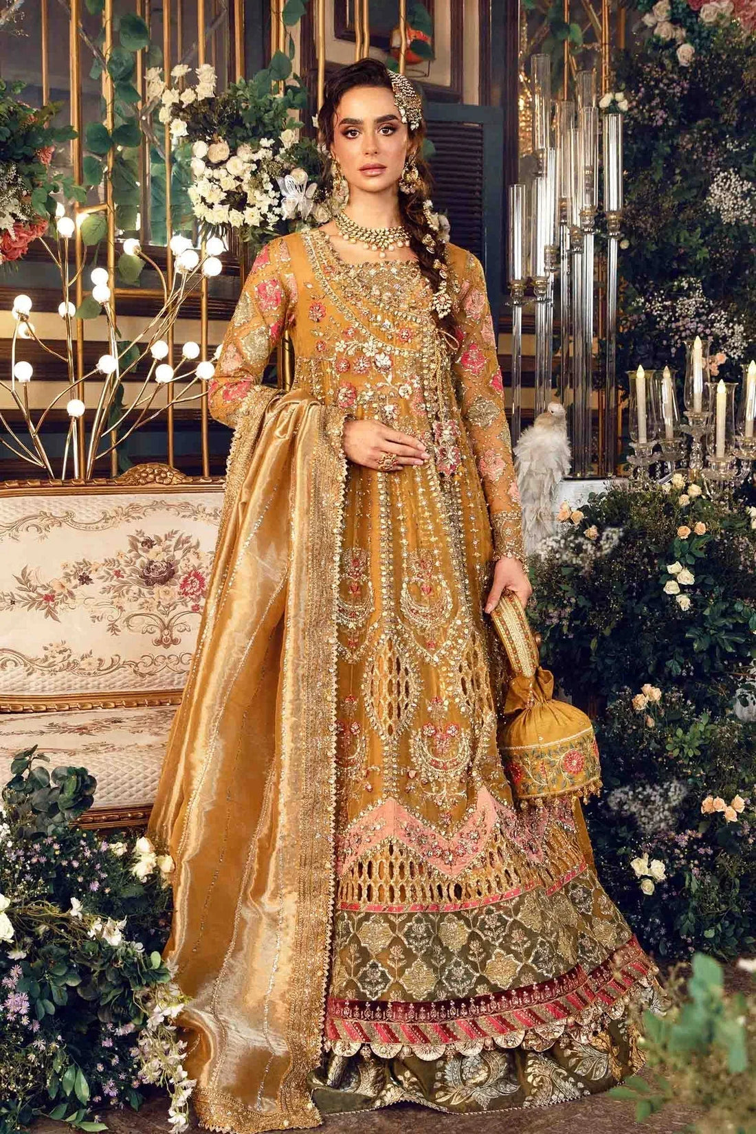 MARIA B__3 Piece Embroidered Organza Suit | BD-2907 - Rang-e-Khaas