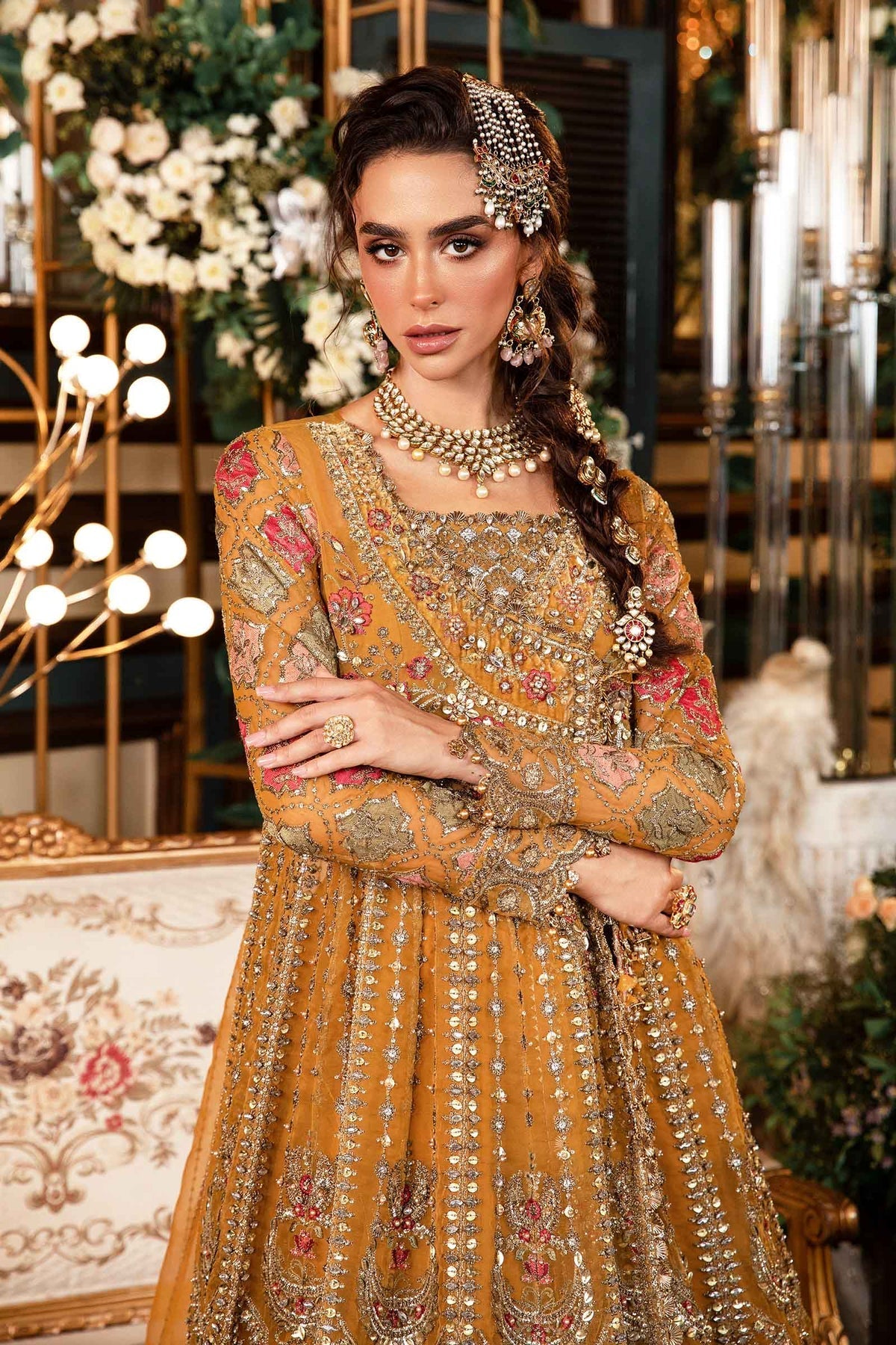 MARIA B__3 Piece Embroidered Organza Suit | BD-2907 - Rang-e-Khaas