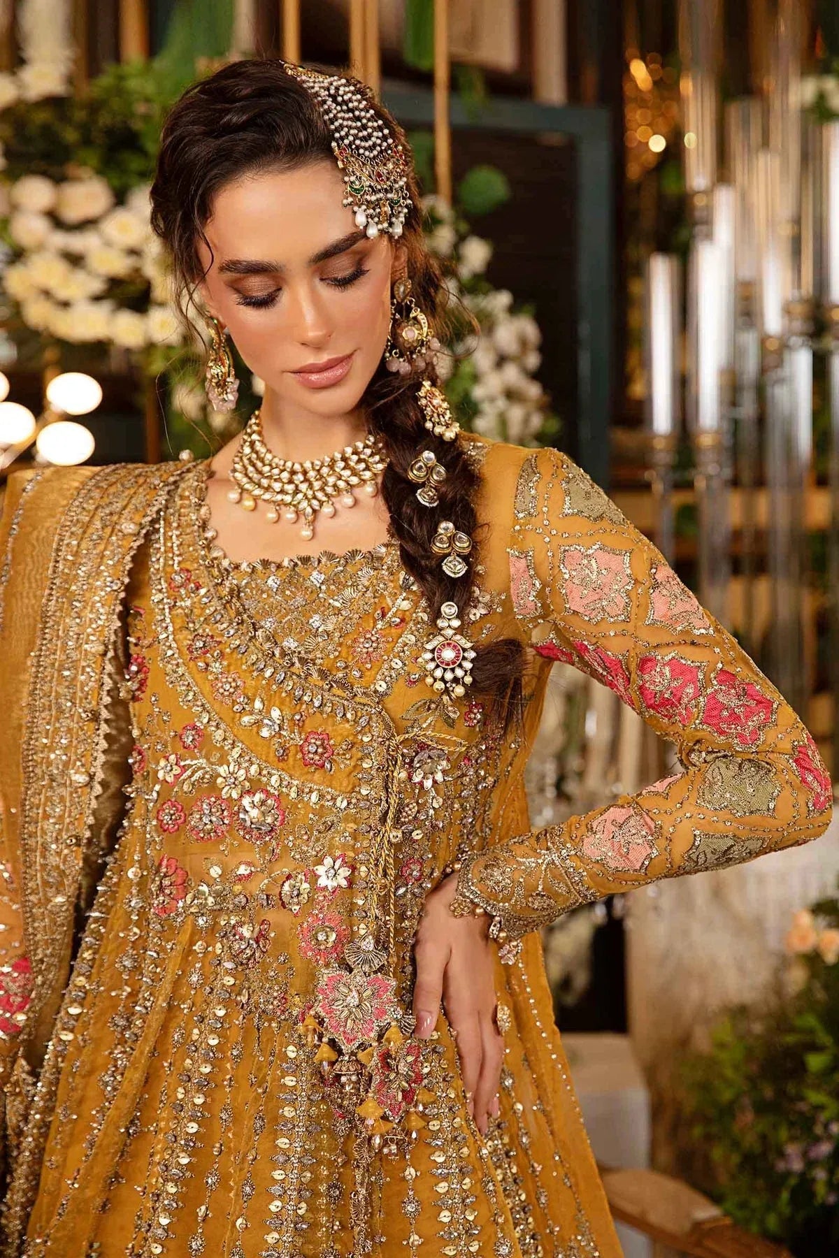 MARIA B__3 Piece Embroidered Organza Suit | BD-2907 - Rang-e-Khaas