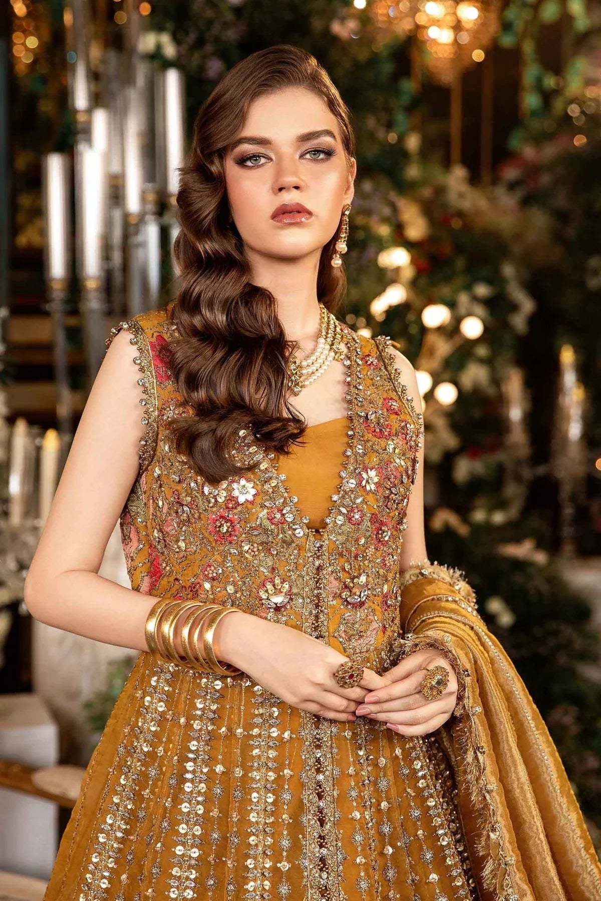 MARIA B__3 Piece Embroidered Organza Suit | BD-2907 - Rang-e-Khaas