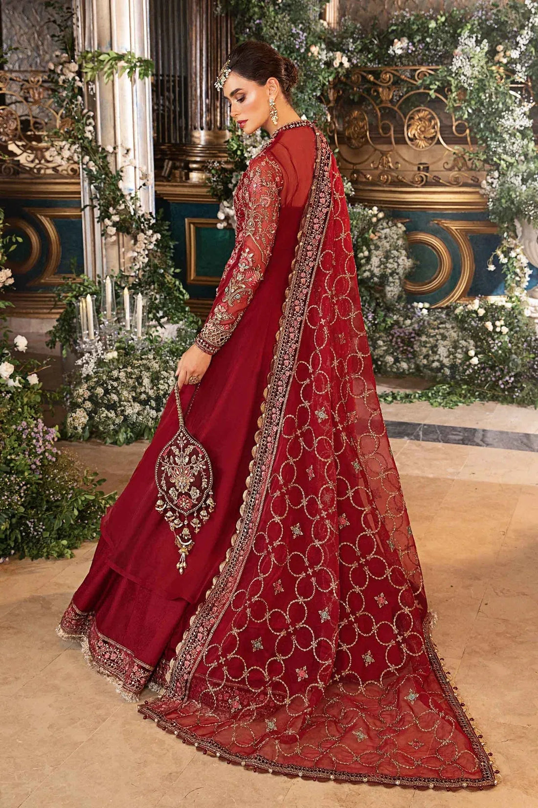 MARIA B__3 Piece Embroidered Organza Suit | BD-2908 - Rang-e-Khaas