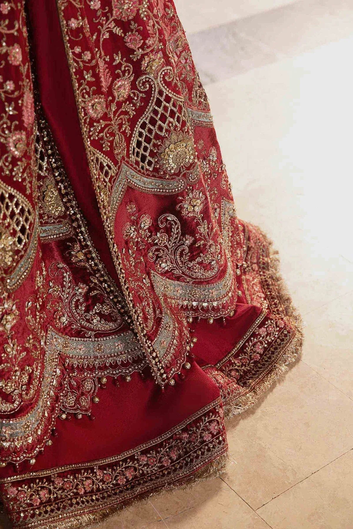 MARIA B__3 Piece Embroidered Organza Suit | BD-2908 - Rang-e-Khaas