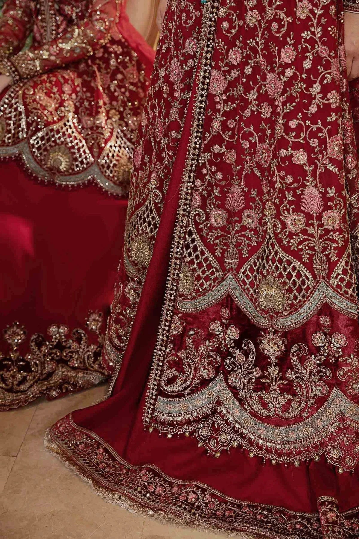 MARIA B__3 Piece Embroidered Organza Suit | BD-2908 - Rang-e-Khaas
