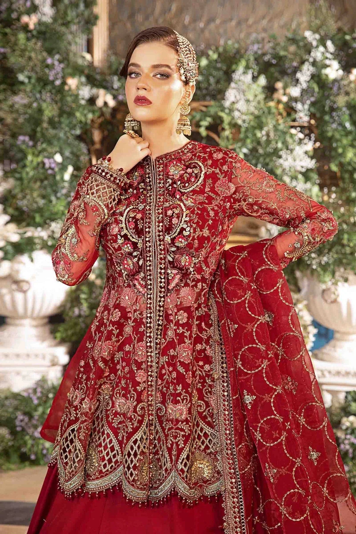 MARIA B__3 Piece Embroidered Organza Suit | BD-2908 - Rang-e-Khaas