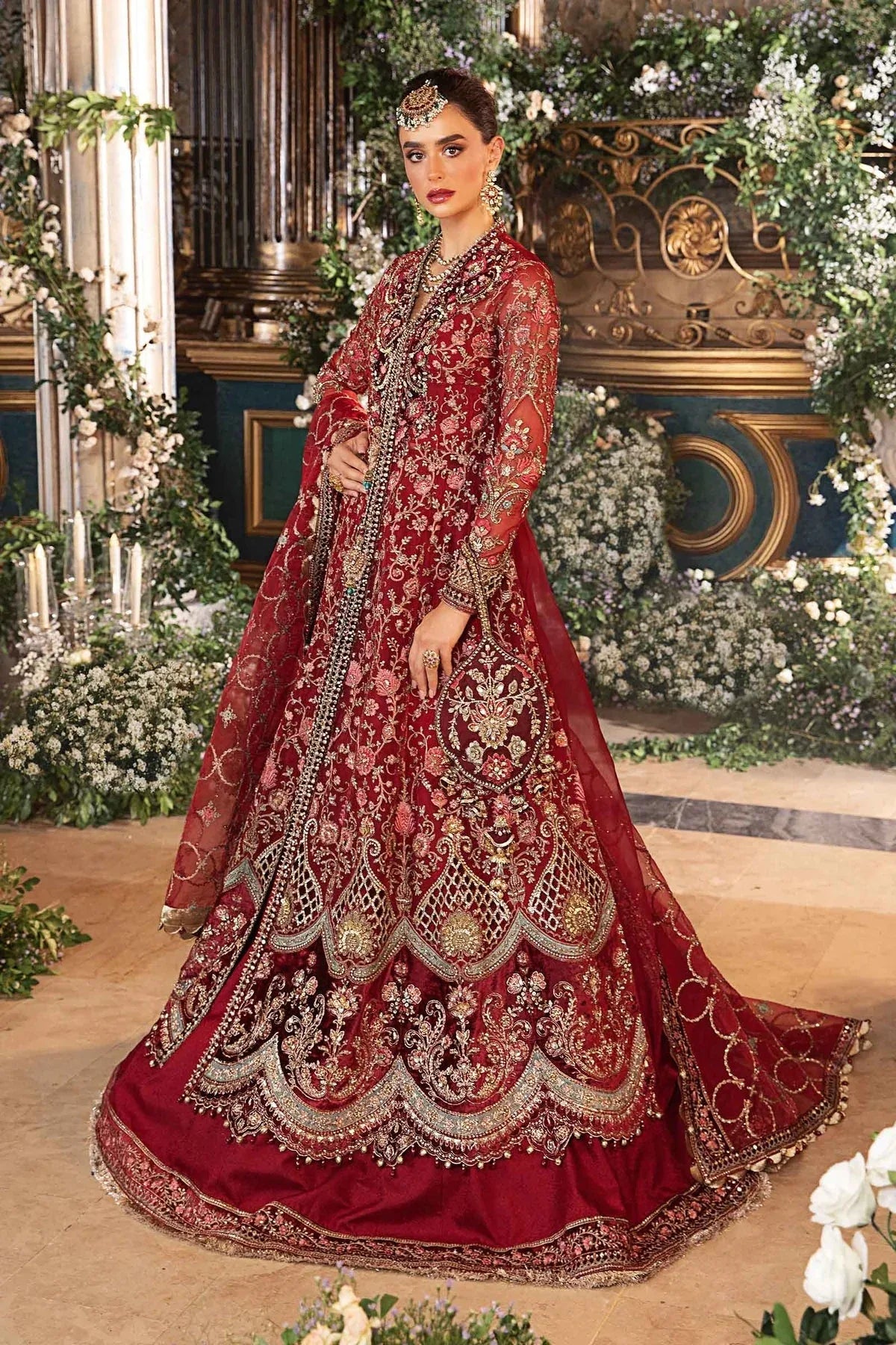 MARIA B__3 Piece Embroidered Organza Suit | BD-2908 - Rang-e-Khaas