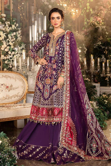 MARIA B__3 Piece Embroidered Raw Silk Suit | BD-2903 - Rang-e-Khaas
