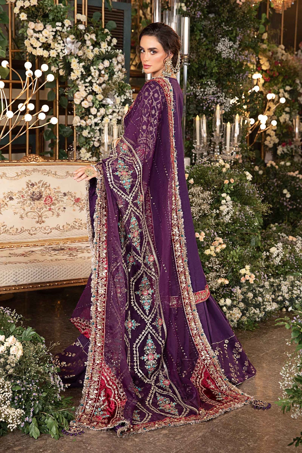 MARIA B__3 Piece Embroidered Raw Silk Suit | BD-2903 - Rang-e-Khaas