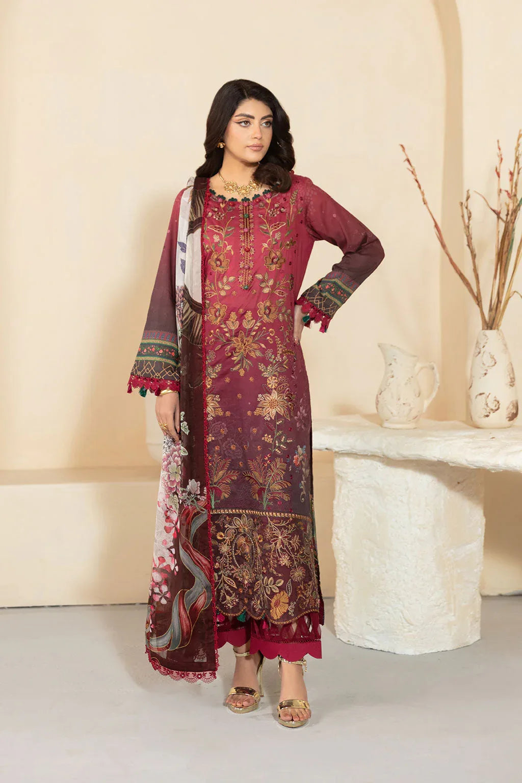 Ramsha | Mashaal Luxury Lawn | L-1303 - Rang-e-Khaas