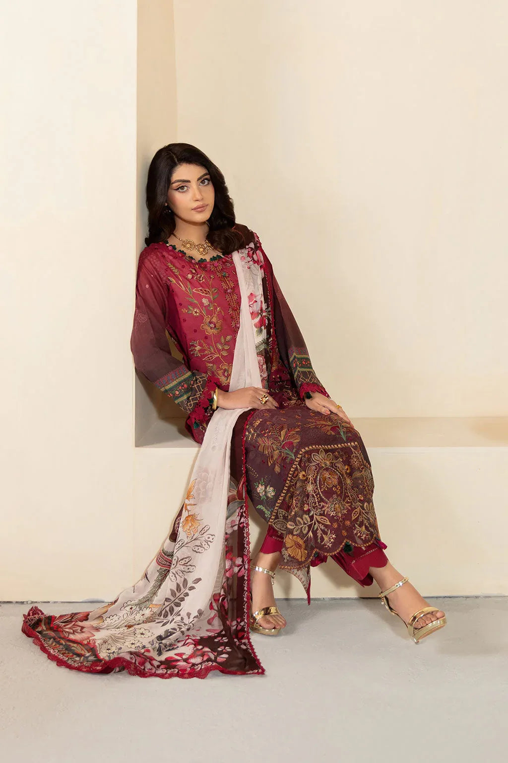 Ramsha | Mashaal Luxury Lawn | L-1303 - Rang-e-Khaas