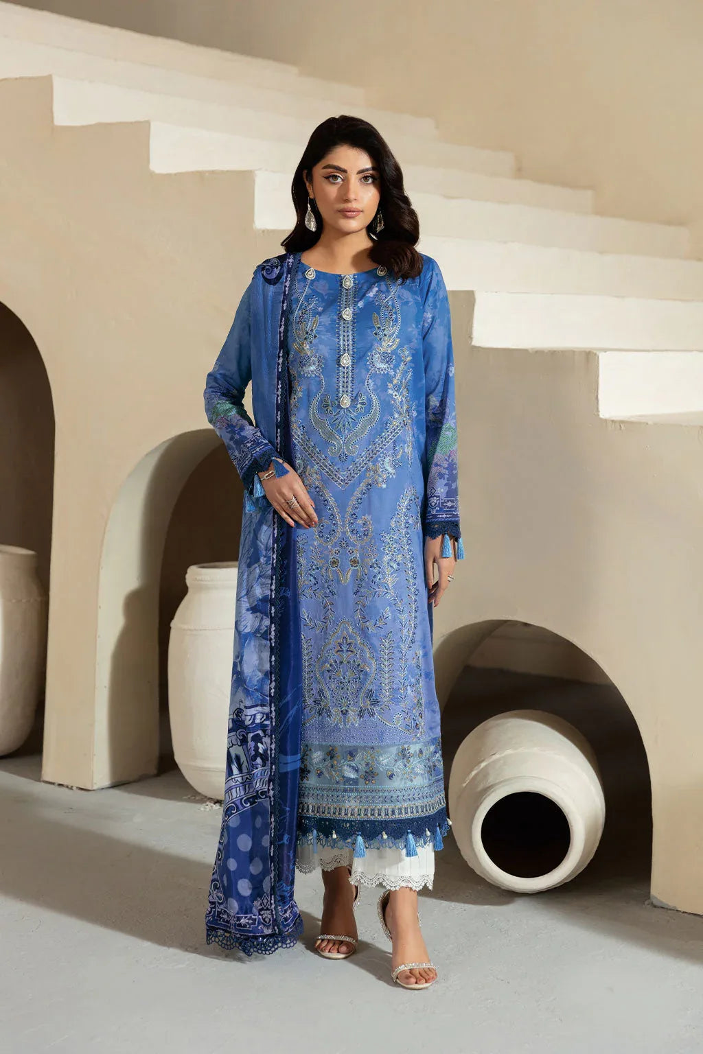 Ramsha | Mashaal Luxury Lawn | L-1302 - Rang-e-Khaas