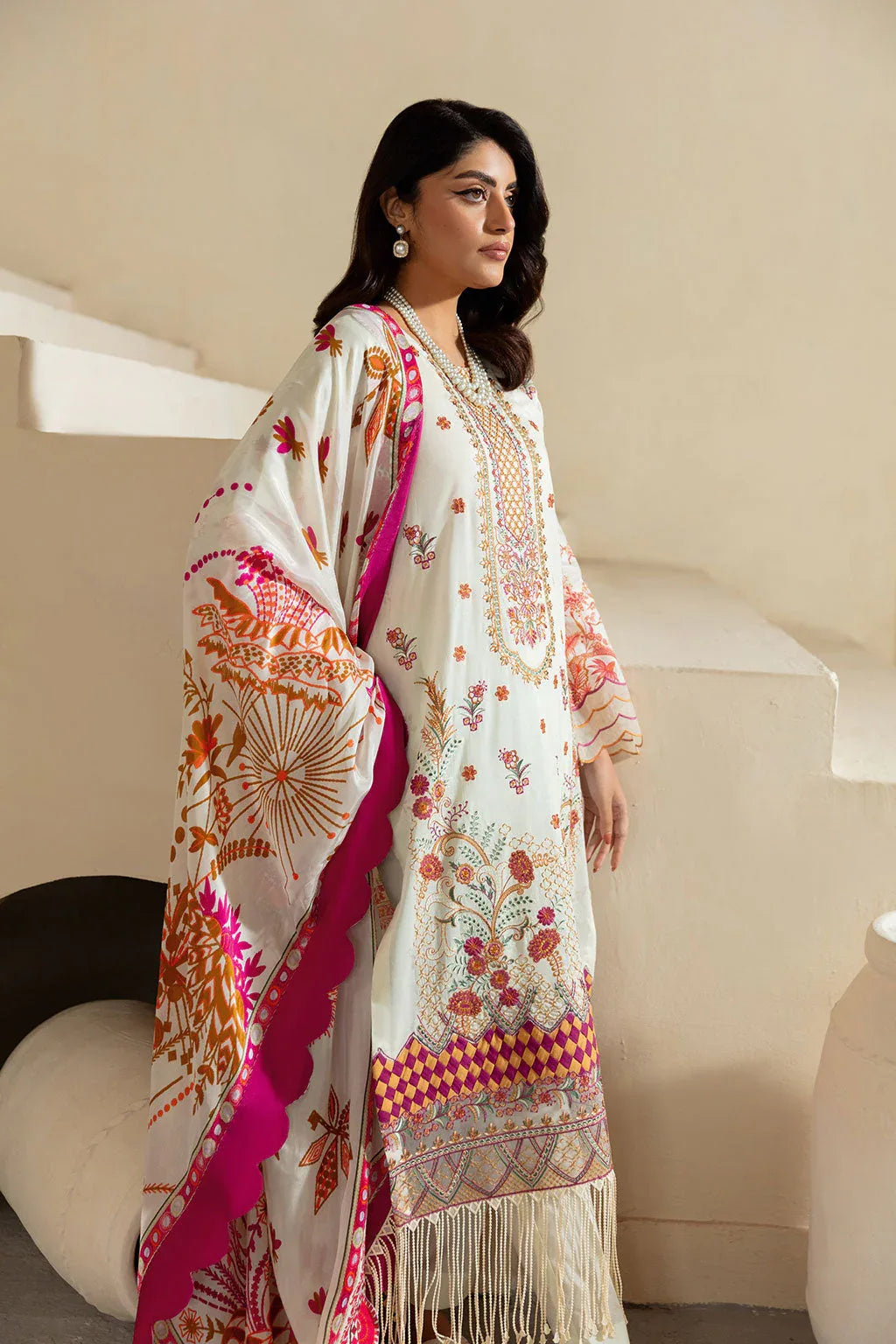 Ramsha | Mashaal Luxury Lawn | L-1308 - Rang-e-Khaas