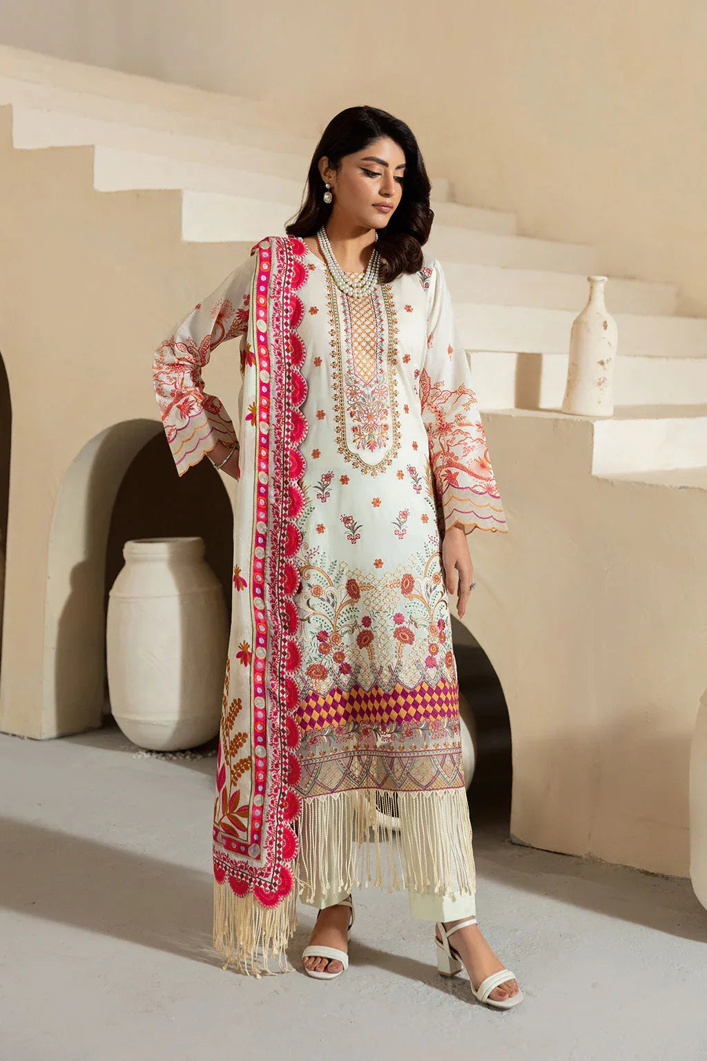 Ramsha | Mashaal Luxury Lawn | L-1308 - Rang-e-Khaas