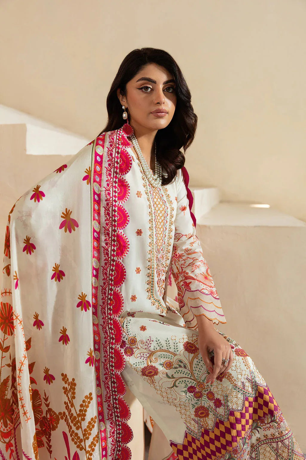 Ramsha | Mashaal Luxury Lawn | L-1308 - Rang-e-Khaas
