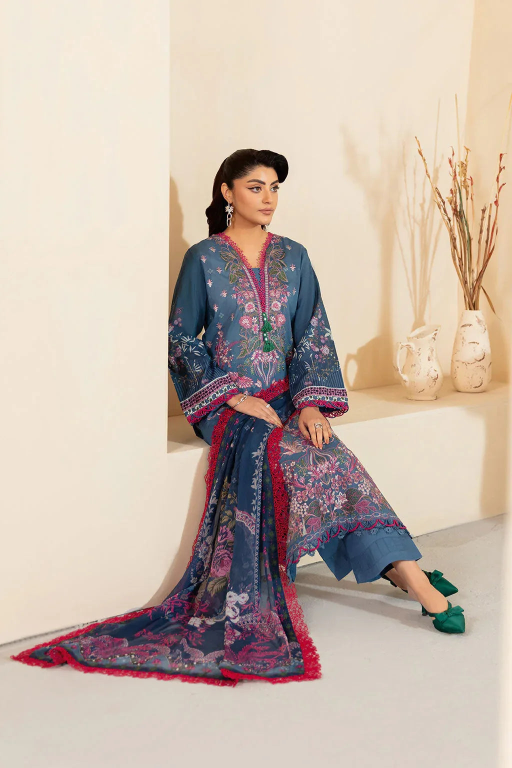 Ramsha | Mashaal Luxury Lawn | L-1305 - Rang-e-Khaas