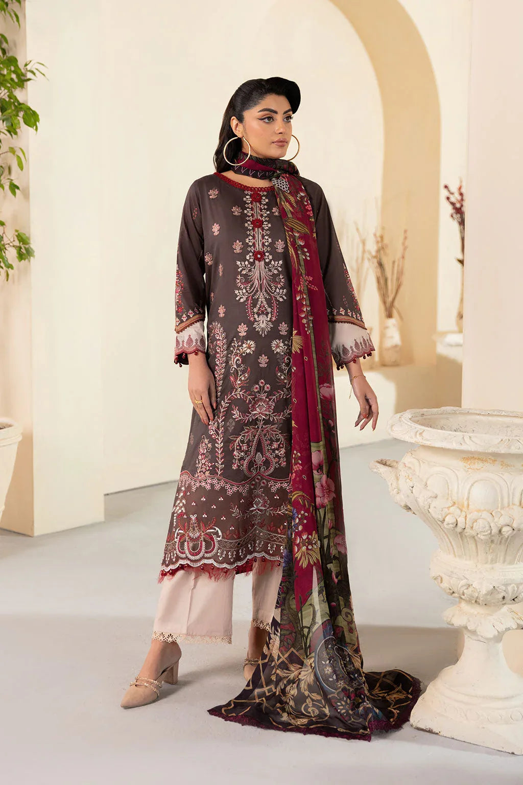 Ramsha | Mashaal Luxury Lawn | L-1309 - Rang-e-Khaas